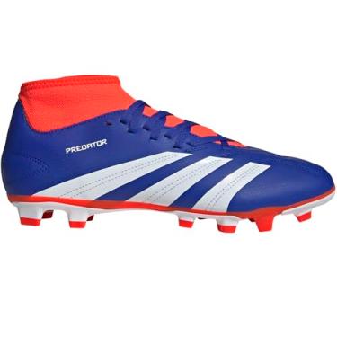 Imagem de adidas Tênis unissex Club Sock Bota de futebol flexível, Azul lúcido, branco/vermelho solar, 41 BR