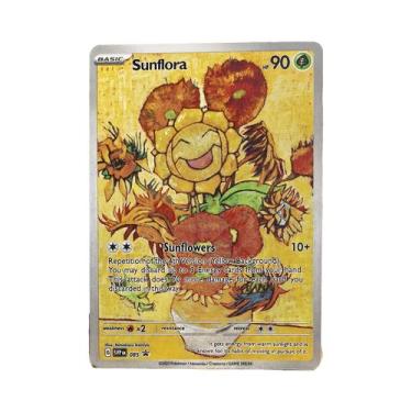 Imagem de Cartas Pokémon Do Museu Van Gogh, Pikachu Raro, Mew, Charizard, Eevee,