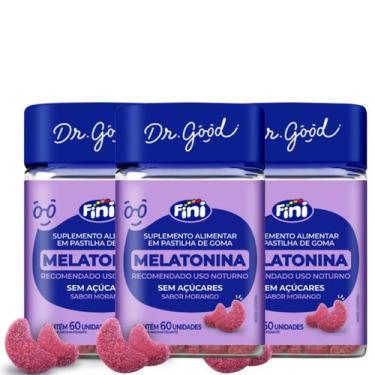 Imagem de Melatonina Em Gummys 180 Gomas Sabor Morango Dr Good Fini