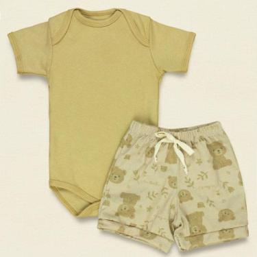 Imagem de Conjunto de Calor Body e Shorts Estampado para Bebê - Era Uma Vez, Urs