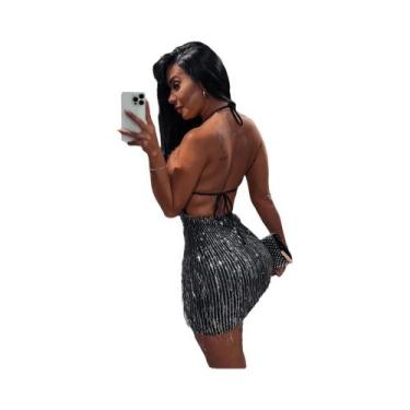 Imagem de Vestido Mini Sem Mangas E Costas Descobertas Para Mulheres Kliou Com F