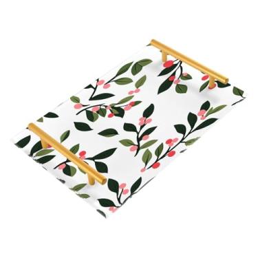 Imagem de Wassud Bandeja de banheiro com alças e folhas de acrílico organizador de perfume para banheiro cozinha balcão 30 x 20 cm
