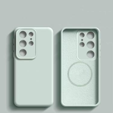 Imagem de Capa de silicone líquido magnética com carregamento sem fio para Samsung Galaxy S22 S23 S24 S25 Ultra Plus (para Galaxy S22 5G/yunqing)