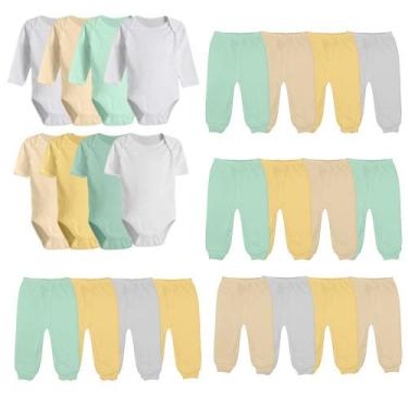 Imagem de Kit Enxoval Bebê Body Manga Longa e Curta Mijão 24 Peças - Koala Baby,