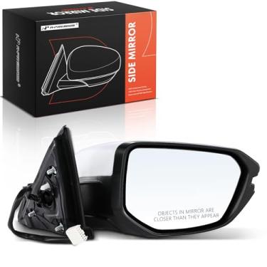 Imagem de A-Premium Espelho retrovisor elétrico do lado do passageiro - compatível com Honda Civic 2016 2017 2018 2019 2020 2021 - Espelho retrovisor externo branco dobrável manual aquecido com seta
