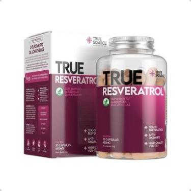 Imagem de Resveratrol 450mg Antioxidante Vegano 30 Capsulas True Source-Unissex