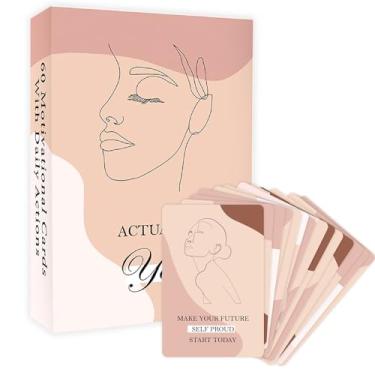Imagem de Cartões de afirmação de manifestação para mulheres – 60 citações diárias positivas com ações motivacionais | Deck inspirador de mindfulness para autocuidado, meditação, produtividade e confiança