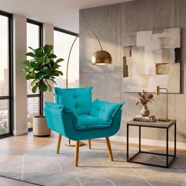 Imagem de Poltrona Decorativa Alice Confortável Para Sala Recepção Manicure Consultório Tecido Suede