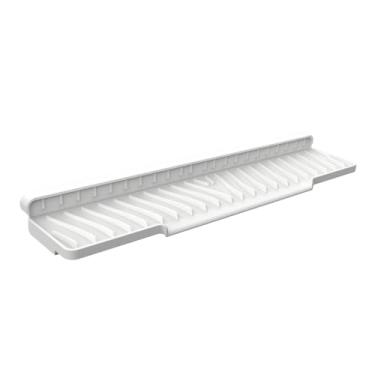 Imagem de KiBcsLic Tapete para de pia de cozinha, escorredor de louça antiderrapante, multiuso, ao calor, em silicone, para banheiro, Branco