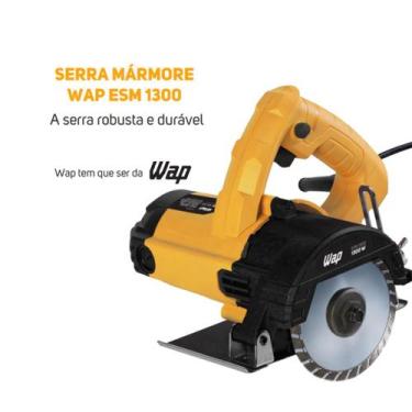Imagem de Serra Marmore WAP ESM1300 1300W Corte em Pisos Ceramicas Granitos e Co