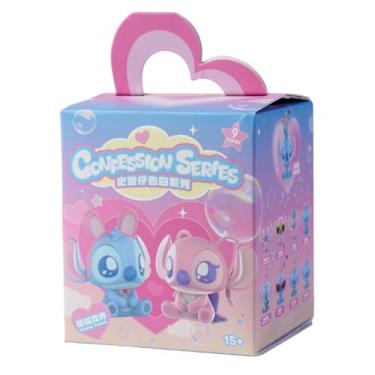 Imagem de MINISO Disney Stitch Confession Flocked Surprise Box Pendant Mystery Blind Box Plush Toy Gift Cute Collectible Keychain Necklace Charm Decorations Birthday Gifts, Single Box