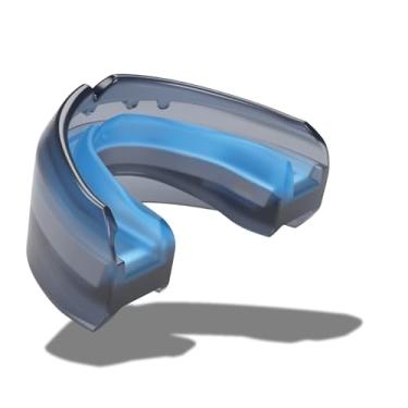 Imagem de Shock Doctor Protetor bucal de futebol americano, dentes superiores e inferiores. Convertível, proteção ultra dupla, protetor bucal confortável e durável.