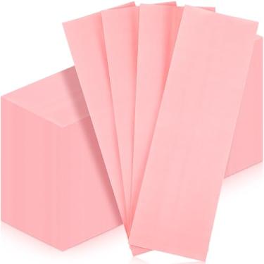Imagem de Zhehao 200 sacos de papel kraft, sacos de churro kraft, mangas de prata para utensílios resistentes, talheres, biscoitos, doces de padaria (clássico, rosa)