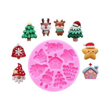 Imagem de Moldes De Silicone Para Sino De Natal, Boneco De Neve E Casa De Neve P