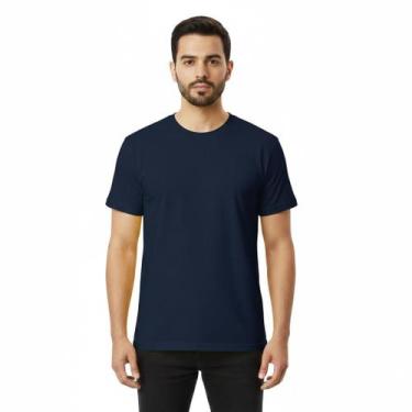 Imagem de Camiseta Básica Lisa 100 Algodão - Ferracioli, Azul, G, Gramatura 160 