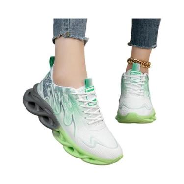 Imagem de Tênis Femininos Modernos Para Corrida, Leves, Com Malha, Sola Macia, A