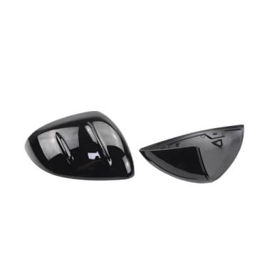Imagem de Capa de espelho retrovisor preto com padrão de fibra de carbono, substituição compatível com mercedes benz classe c w206 s206 x206 c43 c63(Black)
