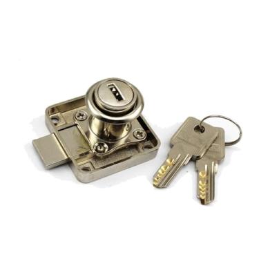 Imagem de Fechadura de armário de gaveta de mesa fechaduras de armário de chave de cobre para móveis 1 peça (C 25 mm)