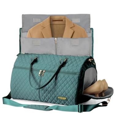 Imagem de STOVER Bolsa esportiva feminina conversível para viagem – bolsa de mão 2 em 1 para fim de semana/pernoite – vestidos, ternos e roupas sem rugas, além de compartimento para sapatos e bolsa de higiene