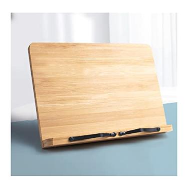 Imagem de Suporte de livro feito à mão, suporte de leitura, suporte de livro para mãos livres, receitas, livro de receitas, tablet, celular, laptop, suporte para livros de mesa (tamanho: M - Médio) (Cor única)