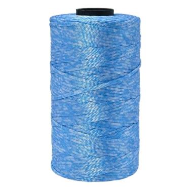 Imagem de Tsuisho Fio de fita de poliéster plano de 3 mm x 218 jardas para tricô e crochê, cordão de macramê de polipropileno para chapéus de sol, bolsas, sapatos, tapete, artesanato DIY, projetos decorativos