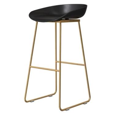 Imagem de Banqueta de bar moderna e confortável com apoio para os pés cromado, cadeiras ergonômicas para cadeiras altas (65 cm)