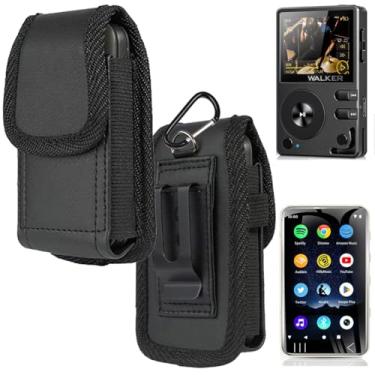 Imagem de Ranyi Capa para leitor de MP3 HiFi Walker H2/H2 Touch/G7/G7 Mini, bolsa de couro com clipe de cinto e mosquetão compatível com HiFi Walker H2/H2 Touch/G7/G7 Mini MP3 Player