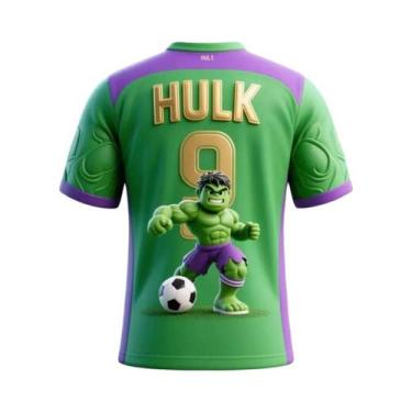 Imagem de Camiseta Com Padrão Do Hulk Da Marvel Respirável E De Secagem Rápida P