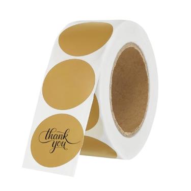 Imagem de PATIKIL 500 etiquetas térmicas redondas, adesivos coloridos de 2,5 cm para impressão térmica, escritório, decoração de casa, diário, lista de tarefas, caderno de viagem, marrom