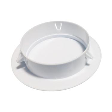 Imagem de Generic Placa de cobertura para orifício no teto, painel decorativo branco, acessório versátil, acabamento para orifício de luz embutida em aberturas de teto, 125 a 155 Furos