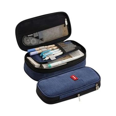 Imagem de Estojo De Lápis De Lona Impermeável De Grande Capacidade, Bolsa De Mat