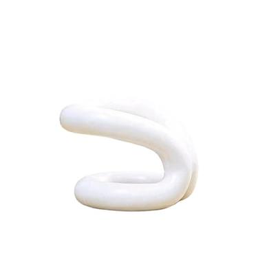 Imagem de Suporte de escova de dentes de nó de corda de cerâmica, organizador de banheiro para várias escovas de dentes, pasta de dente e pincéis de maquiagem, pequena prateleira de armazenamento de bancada