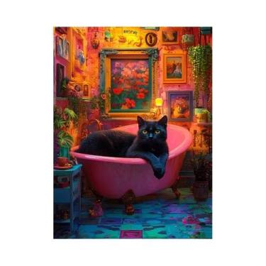 Imagem de Arte Em Tela De Pintura Abstrata De Animais Coloridos: Tigre, Chita, G