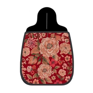 Imagem de Lixeira De Carro Organizador Lixinhocar Floral Vintage Vermelho