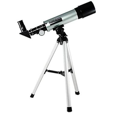 Imagem de pcagfaajmh Telescópio astronômico estudantil, observação de estrelas, tubo único, alta potência, alta definição, espelho noturno para ambientes externos, adequado para estudantes e crianças