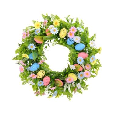 Imagem de Generic Guirlanda de Páscoa com Flores Artificiais de Margarida para Porta de Entrada, Estilo Casa de Campo, Parede Ou