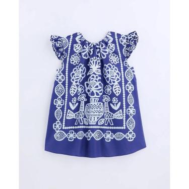Imagem de Vestido Curto Infantil Taua Azul Marinho Fábula-Feminino