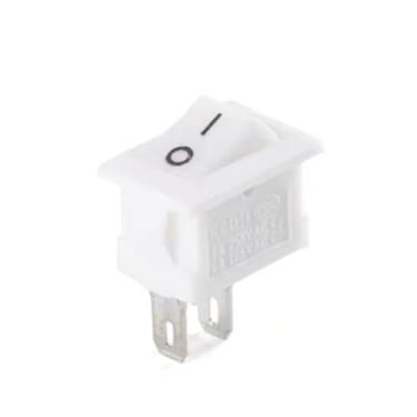 Imagem de POWTAXBJGD Interruptor de botão de pressão de 5/10 peças 10 x 15 mm SPST 2 pinos 3A 250V KCD11 Interruptor basculante de encaixe liga/desliga 10 mm x 15 mm preto, vermelho e branco (branco, 5 peças)