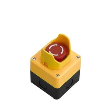 Imagem de Caixa de controle de botão com parada de emergência 1/2/3/4/5 caixa de botão caixa de botão industrial caixa de controle de botão à prova d'água (1 furo C)