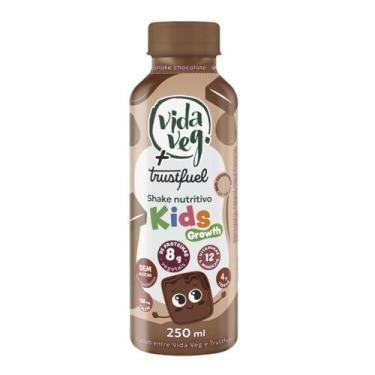 Imagem de Shake kids growth - vida veg + trustfuel - chocolate 250ml