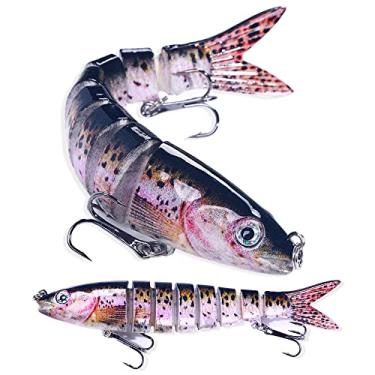 Imagem de Isca Artificial Pike Wobblers Dura Multi-articulada Swimbait Crankbait de Pesca Realista Tackle