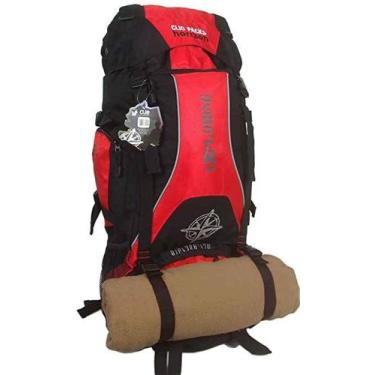 Imagem de Mochila de Camping Clio 70 Litros Poliéster MC3102, Vermelho