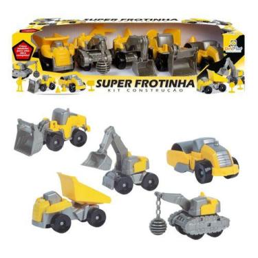 Imagem de Kit Tratores brinquedo infantil Super Frotinha Construção Caminhão de 