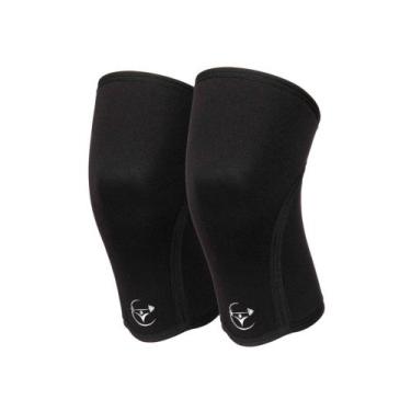 Imagem de Par Joelheira Neoprene 4mm com Costura Reforçada Ironbrace G.A Fitness
