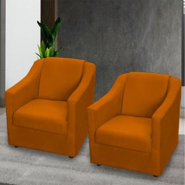 Imagem de Kit 2 Poltronas Decorativa Para Sala Recepção Manicure Barbearia Salão