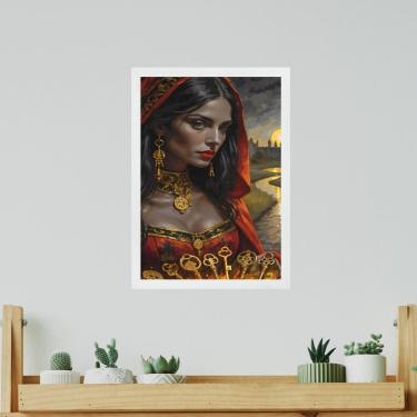 Imagem de Quadro Decorativo Pombagira Das 7 Chaves 24X18Cm