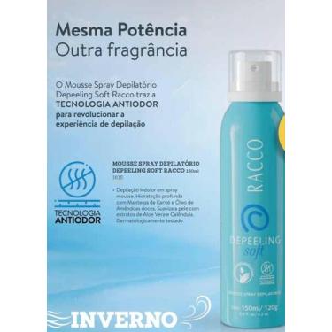Imagem de Mousse Depilatorio Depeeling Soft Racco - Tecnologia. Antiodor, Azul