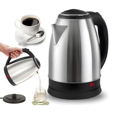 Imagem de Jarra Elétrica Inox 1,8L - Chaleira Elétrica Rápida, Base 360°, Desligamento Automático, Água Quente para Café, Chá e Bebidas Quentes - Shop100 (Jarra 110v)