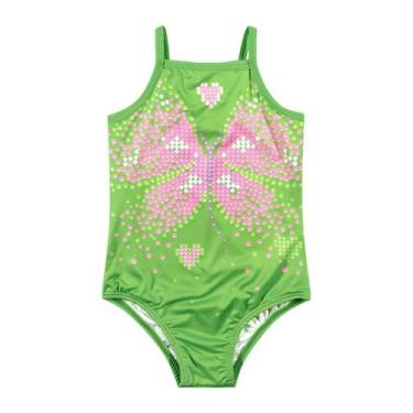 Imagem de Maiô Infantil Estampado em Malha FPS +50 Quimby, Verde, 1