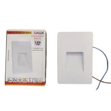 Imagem de Balizador Atenas 2w 4x2 Branco Tualux